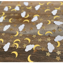 100PCS Moon and Star Table Confetti for Baby Shower Wedding Birthday Party Decorations