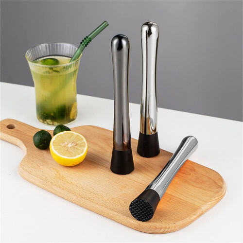 Stainless Steel Cocktail Muddler for Mixing Fruit Drinks and Mojitos – Home Bar Tool 2