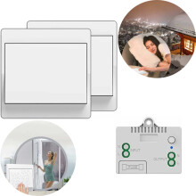 No Battery Needed Wireless Switch, Self Powered Remote Control Switches Using Kinetic Energy for Lights, Strong RF Signals with Easy Installation and