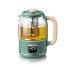 Glass Electric Kettle 0.8L Retro Green with MultiTemperature Control and 9H Timer