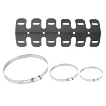Motorcycle Exhaust Pipe Cover Heat Shield Guard for Modified Short Exhaust Hood Black