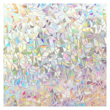 Window Film Anti UV Rainbow Static Cling Vinyl 3D Decorative Window Sticker 90x500cm WP1065