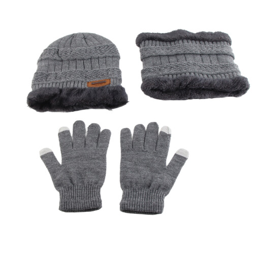 Mütze Wollmütze Schal Handschuh Set für Männer