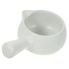 Ceramic Milk Pan White Mini Noodle Pot for Home Kitchen Cooking and Sauce Heating