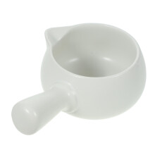 Ceramic Milk Pan with Handle Nonstick Soup Pot for Noodles and Milk Heating White Kitchen Cookware