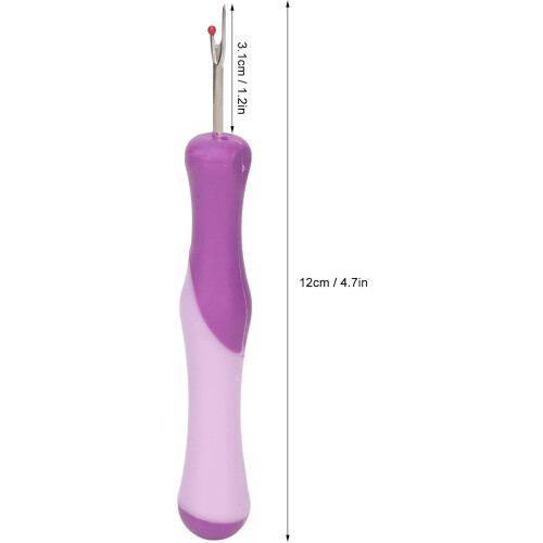 2 Pack Seam Ripper Tool with Ergonomic Handle, Sharp Stitch Remover for Sewing and Quilting 2