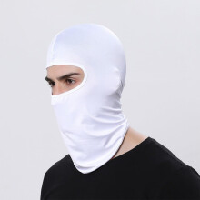 Windproof Cycling Balaclava Face Mask with Breathable Fabric for Motorcycle and Hunting (White)
