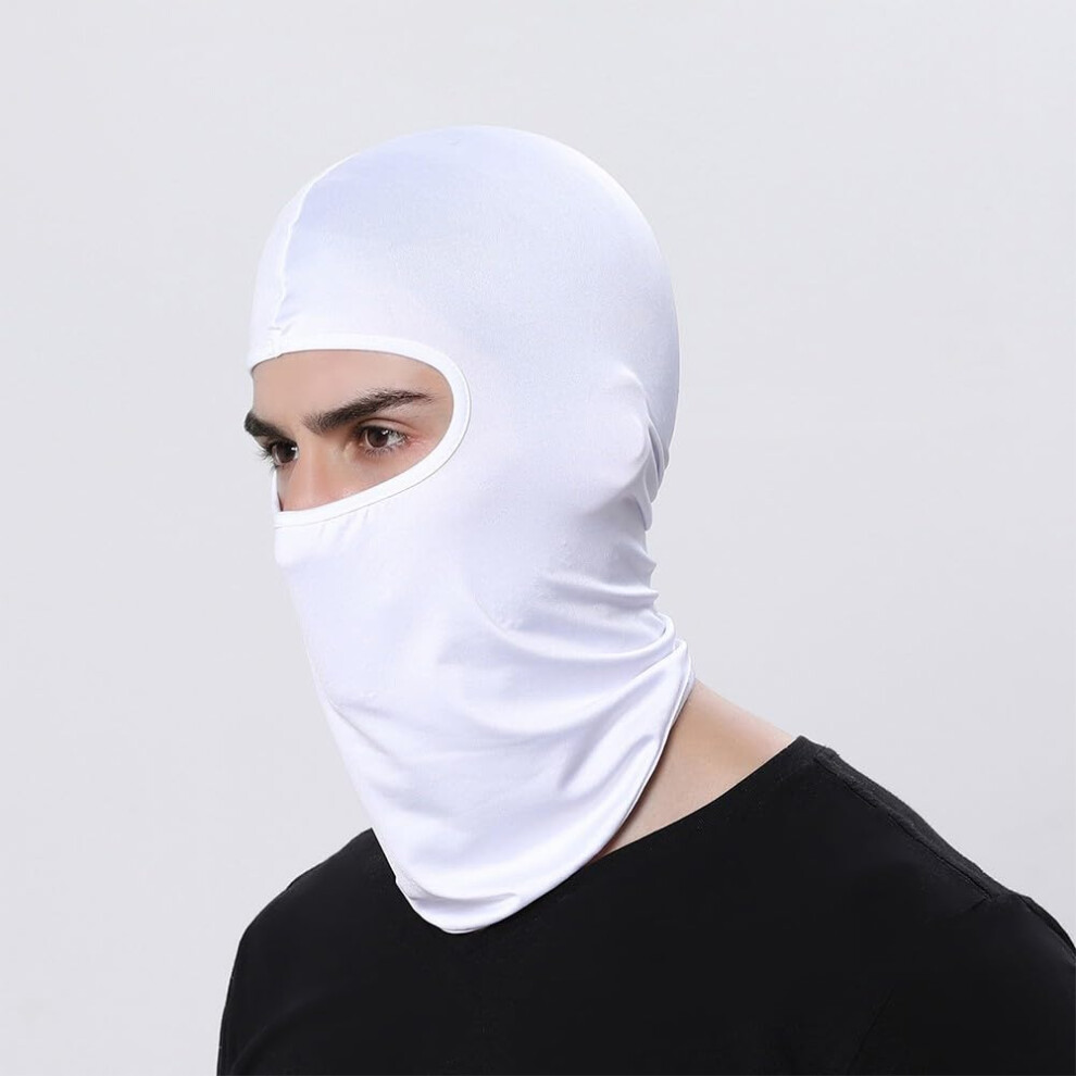 Windproof Cycling Balaclava Face Mask With Breathable Fabric For Motorcycle And Hunting (White) 9001264543402