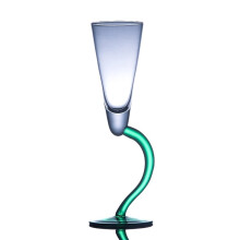 Champagne Flute Glasses with Irregular Design for Wine Cocktails and Party Drinkware