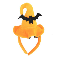 Chapéu de Halloween para animais de estimação, ideal para ocasiões festivas. Fantasia ajustável que garante o encaixe perfeito para o seu amigo