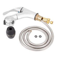 Modern Simple Design Water Faucet Kitchen Sink Cold Hot Water Tap Pull Out Brass Material Swivel Spray Head With Durable And Watertight Structure For
