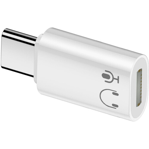 Lightning to USB C Adapter for iPhone 15 16 Fast Charging Data Sync White Metal Connector 1