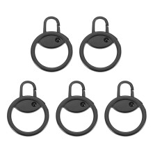 Metal Zipper Pull Replacement Set of 5 Detachable Round Extenders for Jackets Coats Pants Bags