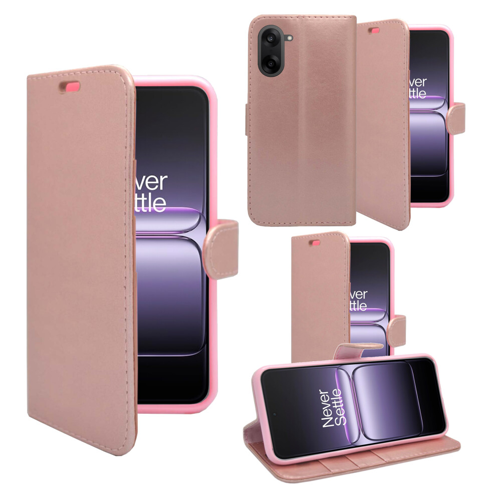 (Rose ) For Oneplus Nord Ce5 Wallet Flip Pu Leather Card Slot Pouch Case Gold 3479257913918
