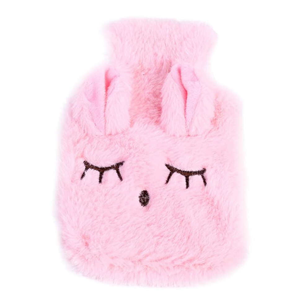 Winter Hot Water Bottle with Plush Cover, PVC Shoulder and Hand Warmer, Reusable Heating Bag for Home