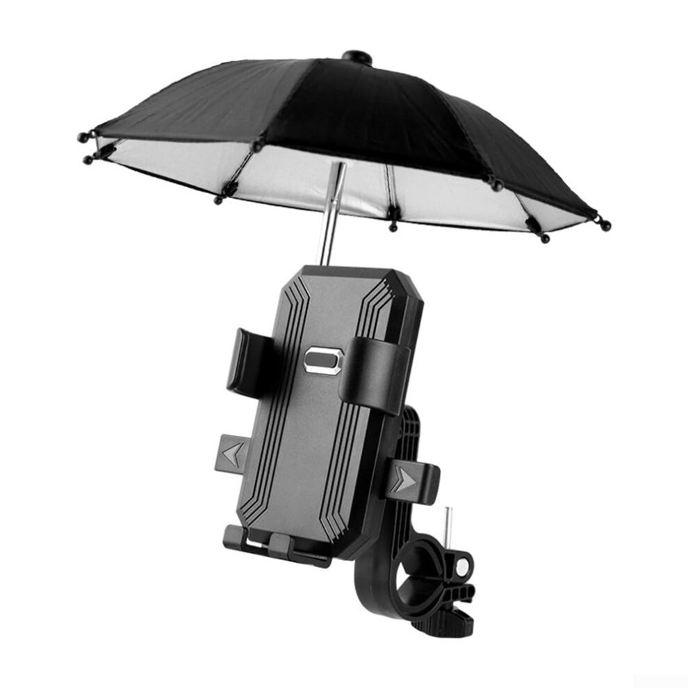 Motorcycle Phone Mount With 360 Rotation And Nonslip Rubber Grip For Handlebar Or Rearview Mirror, Black 9119770362544