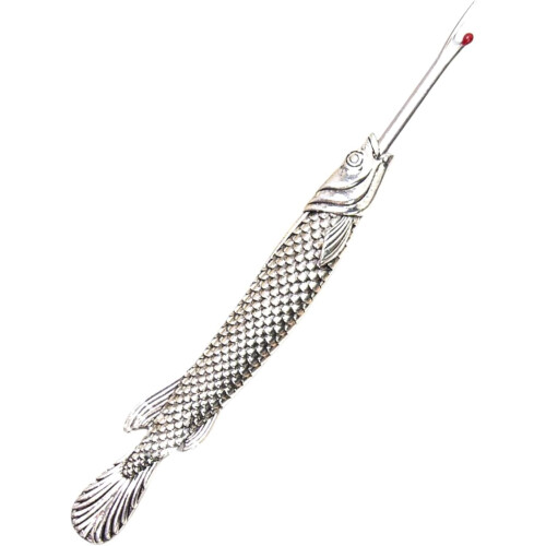Seam Ripper Tool with Fish Shaped Handle for Easy Thread Removal and Cross Stitch, Silver 2
