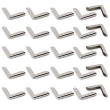 100Pcs Metal Book Corner Protectors for Scrapbooking Albums Menus and Folders, Silver