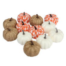 Rattan Woven Pumpkin Decor Textured Weave Pumpkins For Autumn Fall Season Faux Carvable Pumpkins Decorative Mini Pumpkins Set Suitable For Home Party