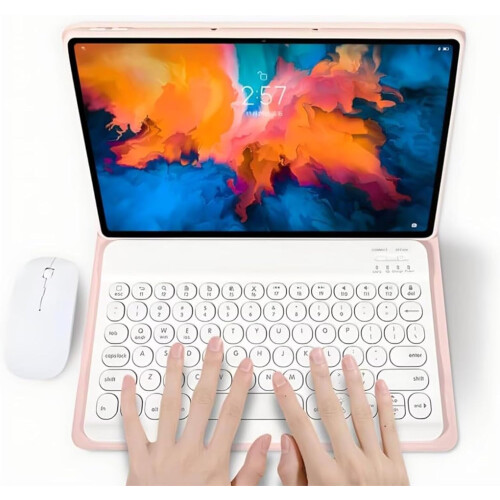 Bluetooth Keyboard Case with 7Color Backlit and Mouse for Pad 6/6 Pro, Green 1