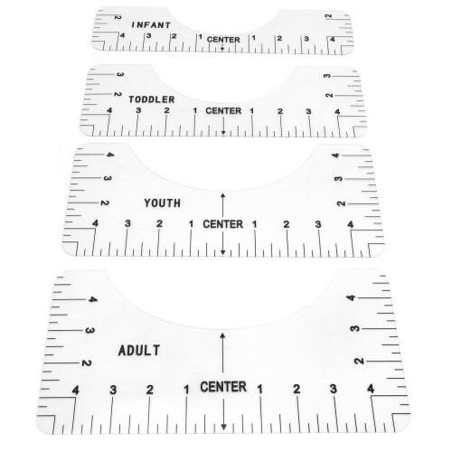 TShirt Alignment Ruler PVC Sewing Tool for Centering Designs and Clothing Printing