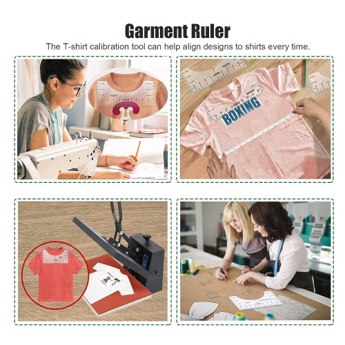 TShirt Alignment Ruler PVC Sewing Tool for Centering Designs and Clothing Printing 1