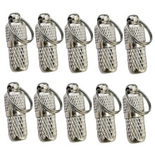 10Pcs Dog Cat ID Tags with Easy Attach Rings, Silver AntiLost Address Plates, Lightweight Pet Collar Pendants