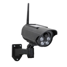 Solar Powered Fake Security Camera Weatherproof Outdoor CCTV Decoy for Home Business