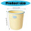 Trash Can with Lid Round Plastic Waste Bin for Bathroom Kitchen Office Home Organizer 3