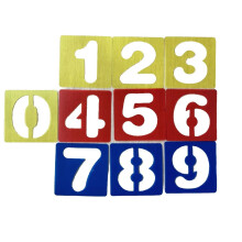 Alphabet and Number Stencil Set of 10 for Kids Painting, Scrapbooking, Craft Learning