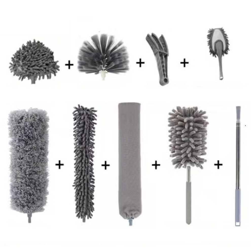 Bendable Duster For Ceiling Fans, Strong Adsorption Extendable Microfiber Duster, Portable Retractable Telescopic Duster For Housekeeping, Won't Scrat 9454554771151