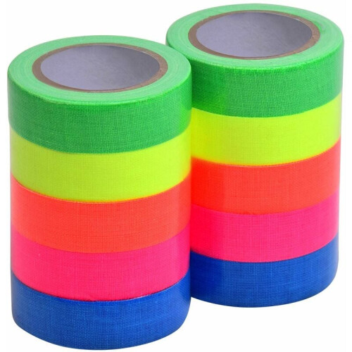 Ταινία Gaffer UV Blacklight Reactive Neon, Φθορίζουσα Ταινία με Ισχυρή Κόλλα για Διακόσμηση