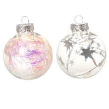 Décorations artisanales avec des boules de Noël en plastique transparent, rechargeables et résistantes, idéales pour les décorations de fêtes