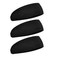 3 Pcs Sport Stirnband Schwarz Unisex Sport