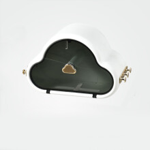 Decoratieve tissuehouder, elegante wolkvormige tissuebox voor wandmontage, ideaal voor het opbergen van cosmetica, waterdichte wandhouder met haken.