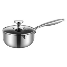 Stainless Steel Milk Pan 24cm Nonstick Honeycomb Pot with Lid for Cooking, Brewing and Serving