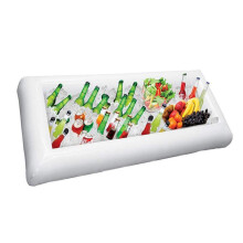 Inflatable Serving Bar Salad Ice Tray with Drain for Buffet BBQ Pool Party Food Drinks