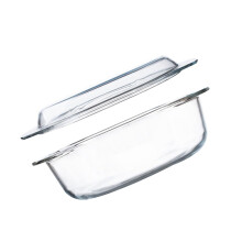 1L Heat Resistant Glass Soup Pot with Lid, Microwave & Oven Safe Milk Pan for Cooking