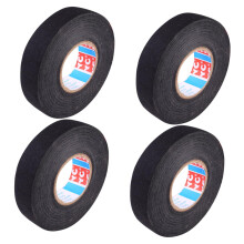Electrical Insulation Tape 4 Pcs Black Cloth Flame Resistant for Automotive Wiring Harness and Home Use
