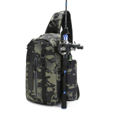 Sac à dos de pêche avec porte-canne, étanche, organisateur de matériel, polyvalent, design confortable, housse de protection festive