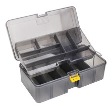 Boîte à outils de pêche portable, conception à double couche pour une identification rapide, idéale pour les passionnés de pêche.