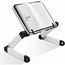 Bærbar læsekammerat, pladsbesparende design møder ergonomisk design, let og stabil bogholder i aluminiumslegering til tablets og store skolebøger