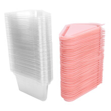Recipiente versátil para alimentos, ideal para mousse de pastel, dispensador de repostería, caja de plástico transparente para porciones de pastel