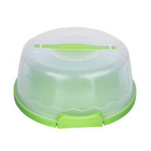 Contenedor de transporte de pasteles con forma de cúpula, tapa transparente, asas plegables para facilitar el transporte y el almacenamiento,