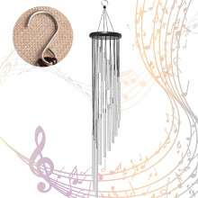 Une mélodie naturelle chez vous : carillon éolien de 90 cm résistant aux intempéries, doté de 18 tubes accordés, pour une décoration