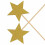 Celestial Elegance, 50 τεμάχια διακοσμητικά για cupcakes σε σχήμα Gold Star, διακοσμητικά για cupcakes 2