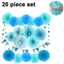 Décorations de fête mexicaine, éventails en papier, pour mariage, baby shower, anniversaire ou fête mexicaine, 20 pièces, rose, violet, blanc