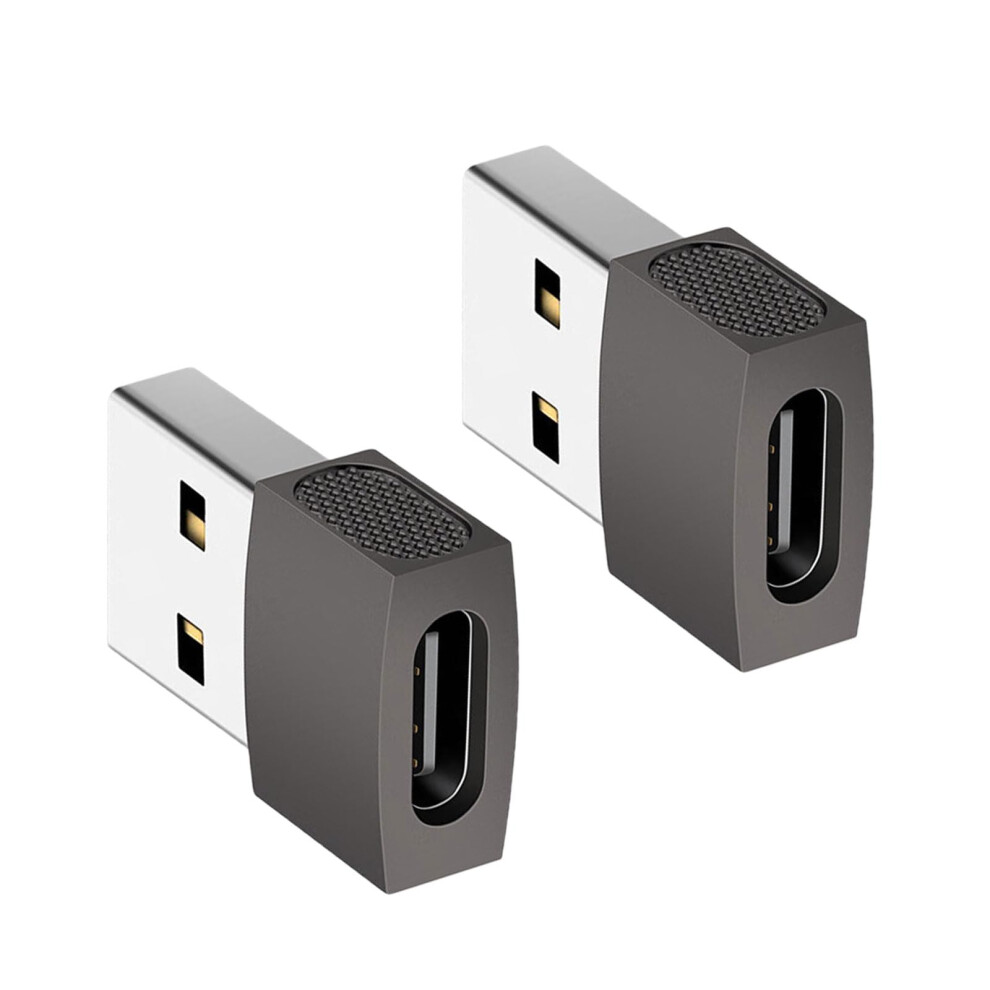 Usb C To Usb Adapter Set Of 2, Usb 2.0 Male To Type C Female Converter For Laptop, Tablet, Grey 9001264548476
