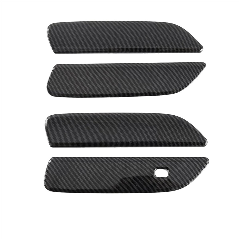 4Pcs Exterior Outer Door Handles Trim Cover Carbon Fiber Color For Light 4851500911398