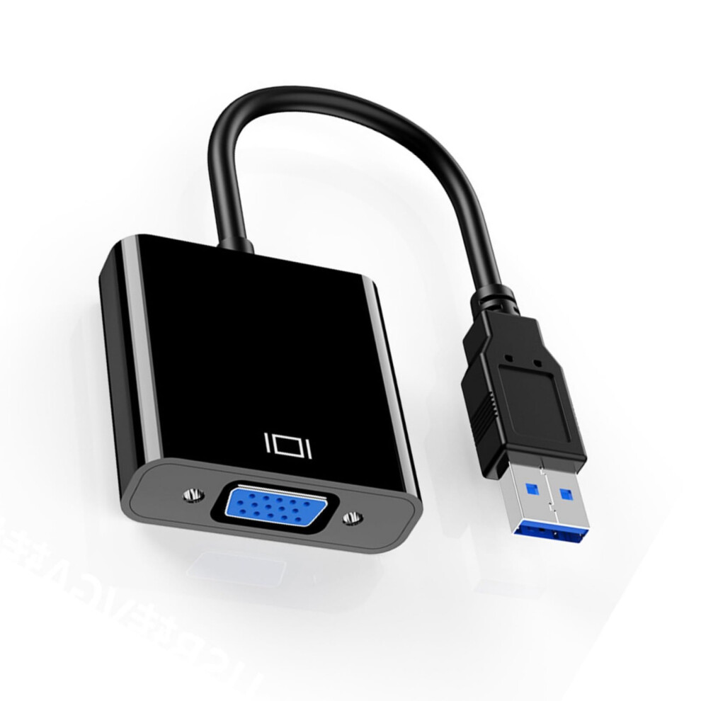 Usb 3.0 To Vga Adapter Cable Converter For Laptop Pc To Monitor Projector Display Black 9119770365620
